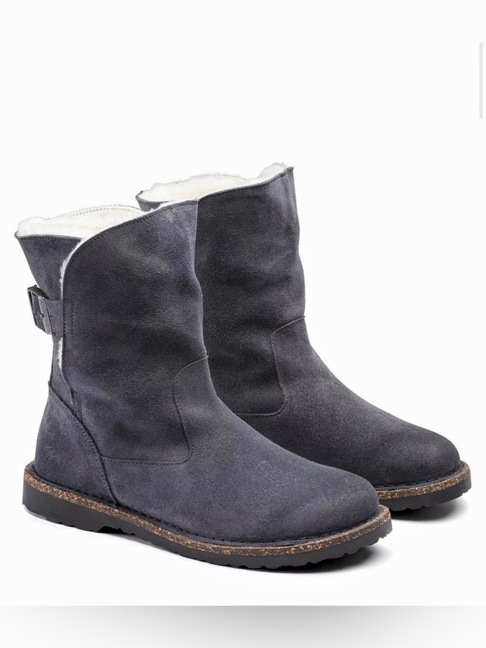 Birkenstock Uppsala Grey Suede Shearling Boots EU 38